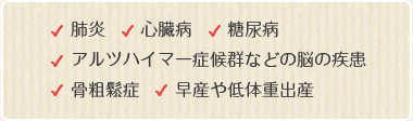 歯周病が原因で起こる疾病