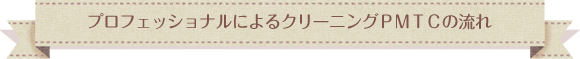 プロフェッショナルによるクリーニングPMTCの流れ